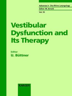 cover image of Vestibular Dysfunction and its Therapy